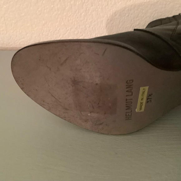 Helmut Lang Black Leather Ankle Size 37 1/2 Boots Made In Italy! - Picture 10 of 11